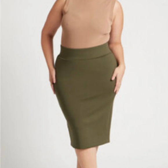 Ivy Green ELOQUII Pencil Skirt Size 18 NWOT - Picture 2 of 10